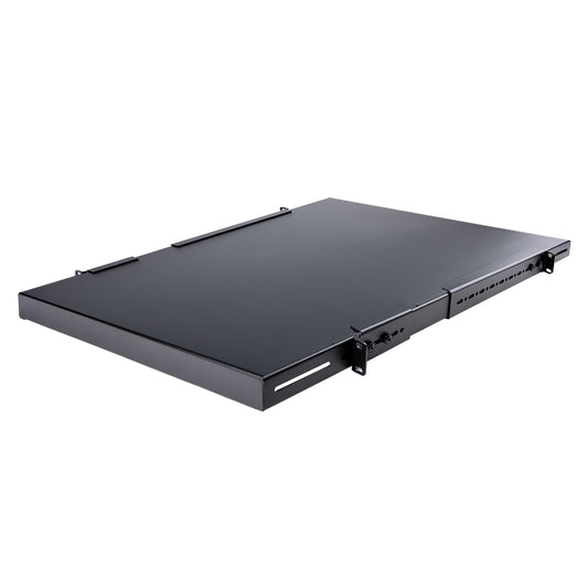 StarTech.com 1U 4-Post Adjustable Server Rack Mount Shelf - 330lbs(150 kg) - 19.5 to 38in Adjustable Mounting Depth Universal Tray for 19" AV, Data & Network Equipment Rack - 27.5in Deep - StarTech.com