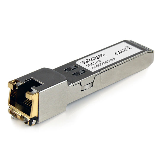StarTech.com Cisco SFP-GE-T Compatible SFP Module - 1000BASE-T - SFP to RJ45 Cat6/Cat5e - 10/100/1000 Mbps - RJ-45 100m - Cisco IE3400, IE3300, IE3200 product image