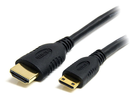 StarTech.com 1m Mini HDMI to HDMI Cable with Ethernet - 4K 30Hz High Speed Mini HDMI to HDMI Adapter Cable - Mini HDMI Type-C Device to HDMI Monitor/Display - Durable Video Converter Cord product image