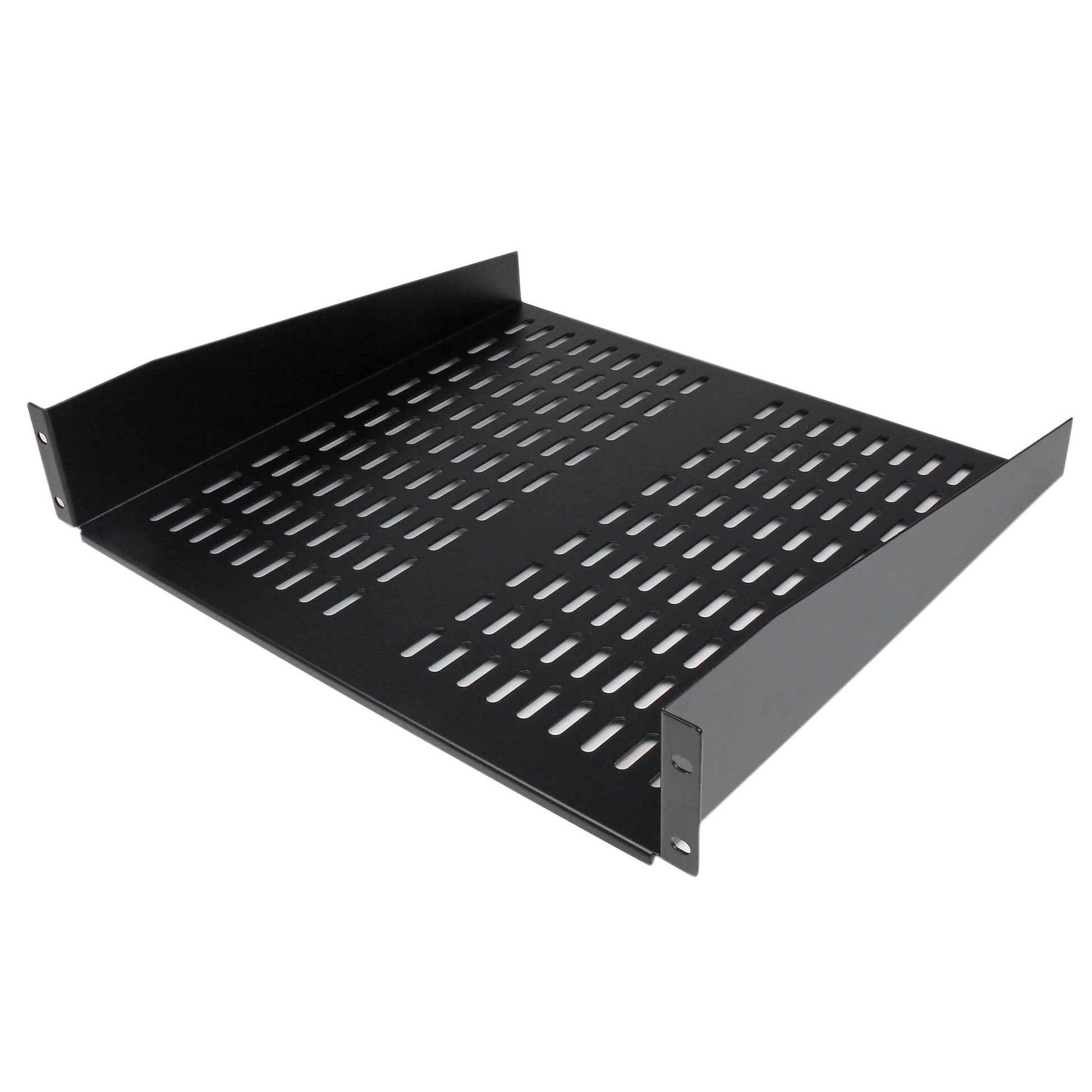 StarTech.com 2U Server Rack Shelf - Universal Vented Rack Mount Cantilever Tray for 19" Network Equipment Rack & Cabinet - Heavy Duty Steel - Weight Capacity 50lb/23kg - 16" Deep Shelf, Bla… product image