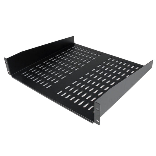 StarTech.com 2U Server Rack Shelf - Universal Vented Rack Mount Cantilever Tray for 19" Network Equipment Rack & Cabinet - Heavy Duty Steel - Weight Capacity 50lb/23kg - 16" Deep Shelf, Bla… product image