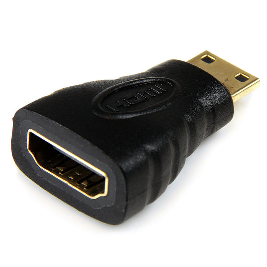 StarTech.com Mini HDMI to HDMI Adapter - 4K High Speed HDMI Adapter - 4K 30Hz Ultra HD High Speed HDMI Adapter - HDMI 1.4 - Gold Plated Connectors - UHD Mini HDMI Adapter 4K - Black product image