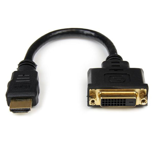StarTech.com 8in (20cm) HDMI to DVI-D Video Cable Adapter - HDMI Male to DVI Female product image