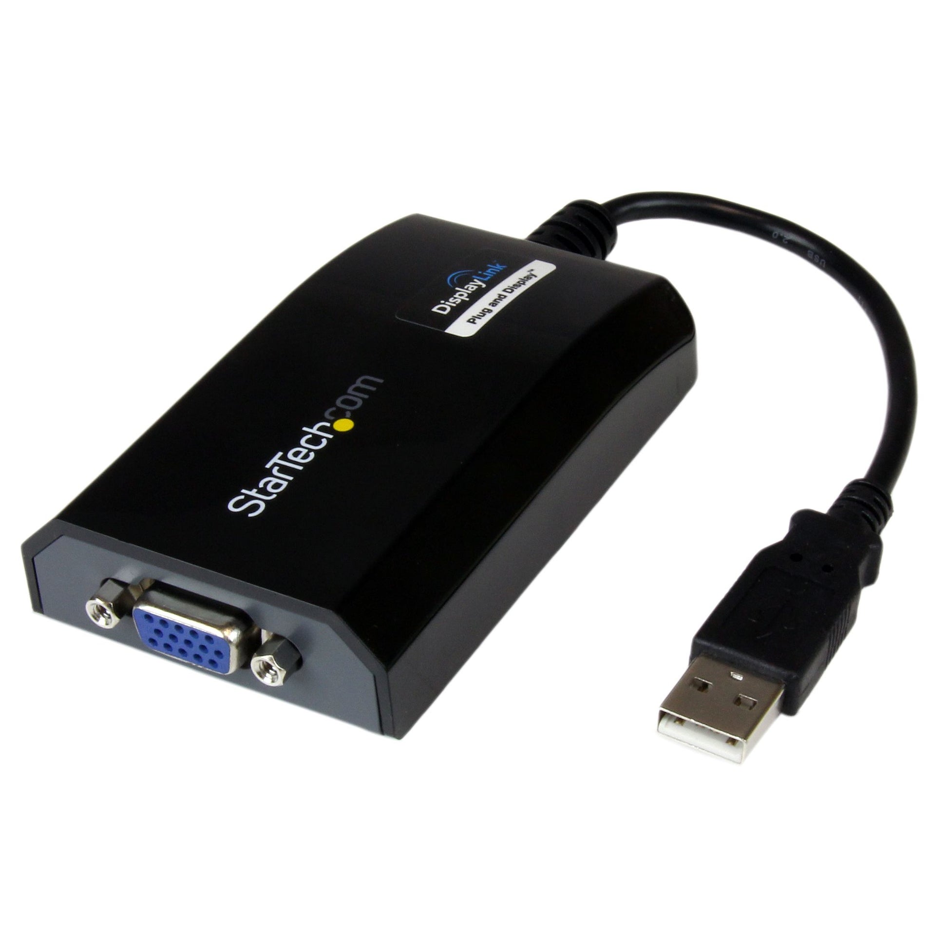 StarTech.com USB to VGA Adapter, External USB Video Graphics Card for PC and MAC, 1920x1200, USB 2.0 Display Adapter - a direct replacement for USB32VGAPRO product image