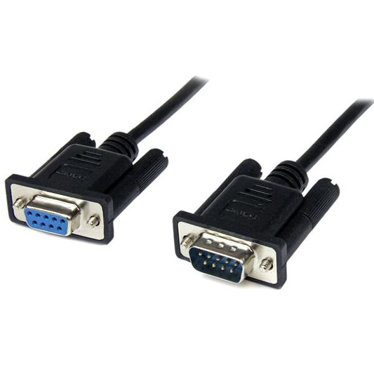 StarTech2m Black DB9 RS232 Serial Null Modem Cable F/M