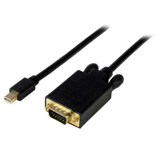 StarTech 3ft (1m) Mini DisplayPort to VGA Cable - Active Mini DP to VGA Adapter Cable - 1080p Video - mDP 1.2 or Thunderbolt 1/2 Mac/PC to VGA Monitor/Display - Converter Cord