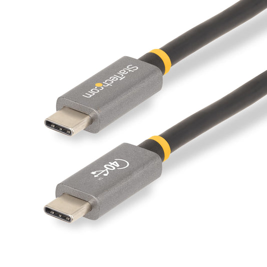 StarTech.com 3ft (1m) USB4 Cable 40Gbps, 100W (5A) Power Delivery, 8K 120Hz / 4K 240Hz DP Alt Mode, USB-IF Certified USB-C Cable - Thunderbolt Compatible product image