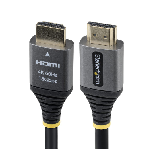 StarTech.com 5ft (1.5m) Premium Certified High Speed HDMI Cable, 4K 60Hz/1440p 144Hz, HDMI 2.0 Cable with HDR10/ARC, 18Gbps, 4K HDMI Cord for Monitor/TV/Display, High-Flex TPE Jacket - StarTech.com