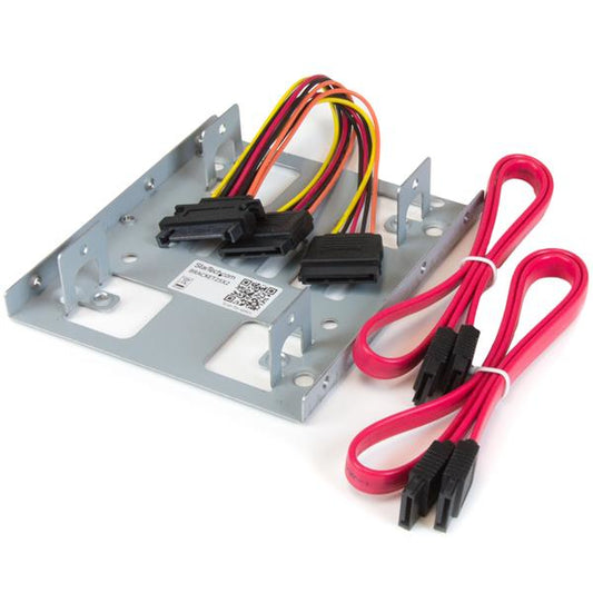 StarTech.com Dual 2.5" to 3.5" HDD Bracket for SATA Hard Drives - 2 Drive 2.5" to 3.5" Bracket for Mounting Bay - TAA product image