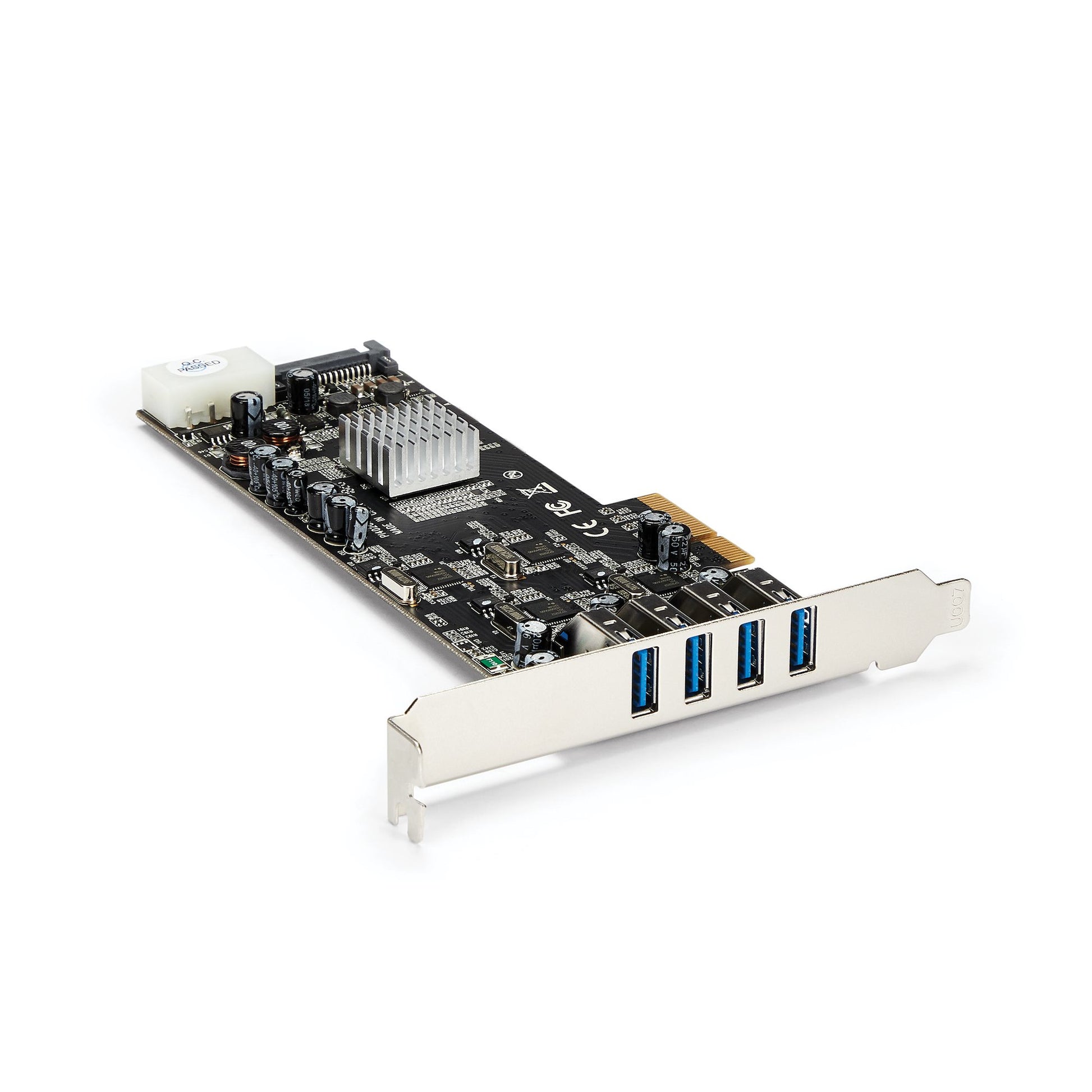 StarTech.com 4 Port USB 3.0 PCIe Card w/ 4 Dedicated 5Gbps Channels (USB 3.2 Gen 1) - UASP - SATA / LP4 Power - PCI Express Adapter Card product image