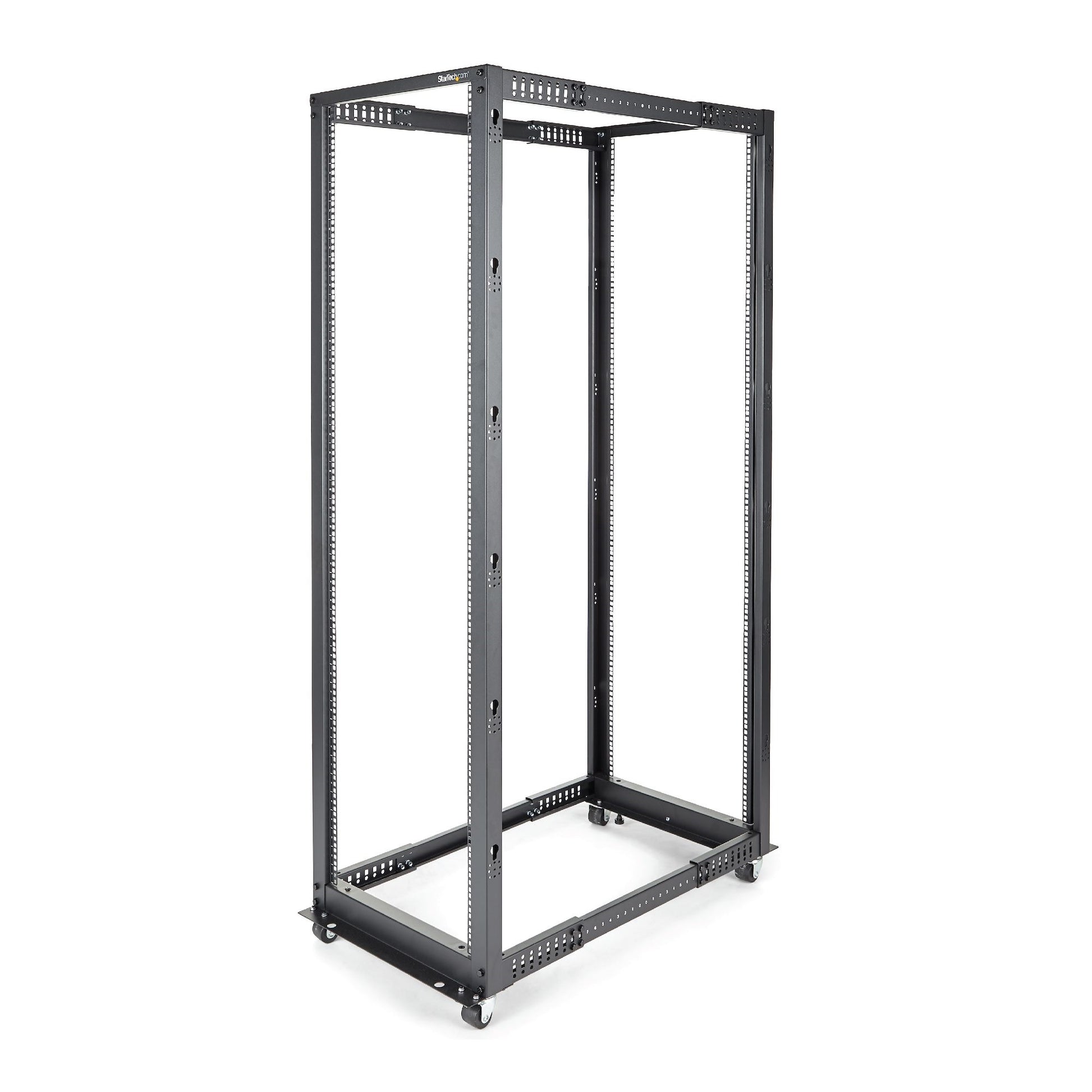 StarTech.com 42U 4-Post Server Rack, 19in Open Frame Rack with 40in (101cm) Mounting Depth and 1323lb (600kg) Weight Capacity, Mobile or Floor Mount IT Rack product image