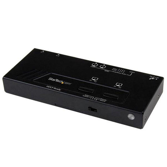StarTech.com 2X2 HDMI Matrix Switch w/ Automatic and Priority Switching – 1080p - TAA product image