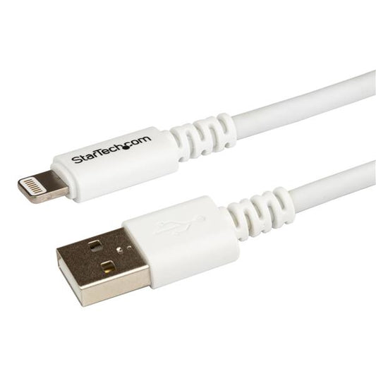 StarTech.com 3 m (10 ft.) USB to Lightning Cable - Long iPhone / iPad / iPod Charger Cable - Lightning to USB Cable - Apple MFi Certified - White product image