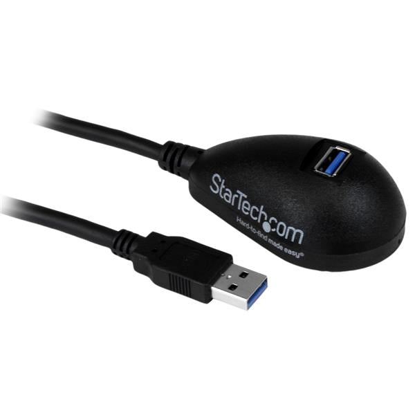 StarTech.com 5 ft Black Desktop SuperSpeed USB 3.0 (5Gbps) Extension Cable - A to A M/F product image