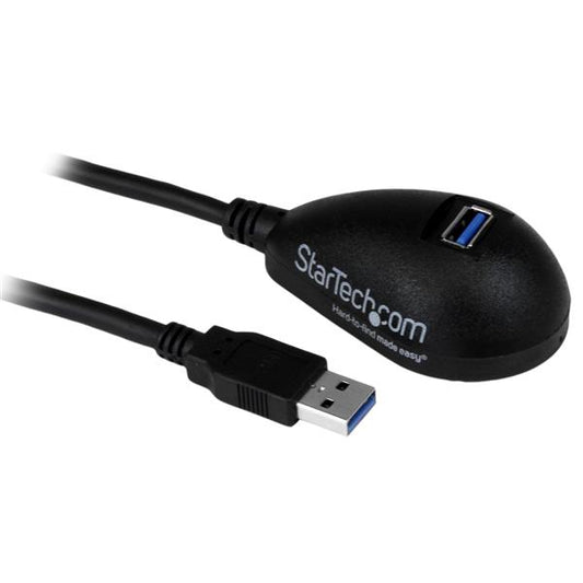 StarTech.com 5 ft Black Desktop SuperSpeed USB 3.0 (5Gbps) Extension Cable - A to A M/F product image