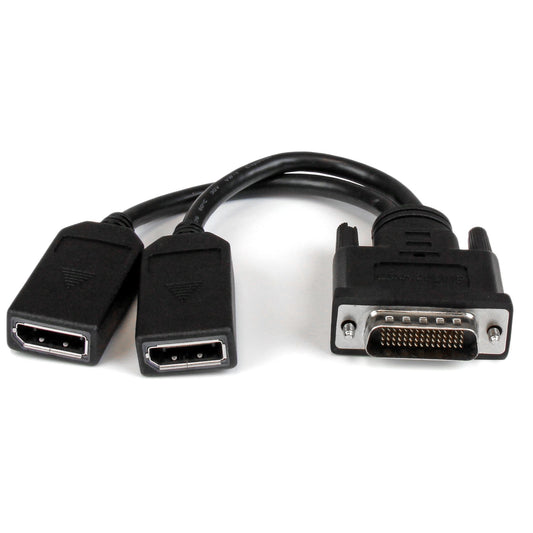StarTech.com 8" (20 cm) DMS-59 to Dual DisplayPort Adapter Cable - 4K x 2K Video - LFH DMS 59 pin (M) to 2x DisplayPort 1.2 (F) Splitter Y Cable - LFH Graphics Card to Dual DP Monitors product image