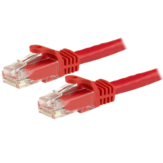 StarTech.com 1m CAT6 Ethernet Cable - Red CAT 6 Gigabit Ethernet Wire -250MHz 100W PoE RJ45 UTP Network/Patch Cord Snagless w/Strain Relief Individually Tested product image