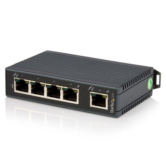 StarTech.com 5-Port Industrial Ethernet Switch - DIN Rail Mountable - TAA product image