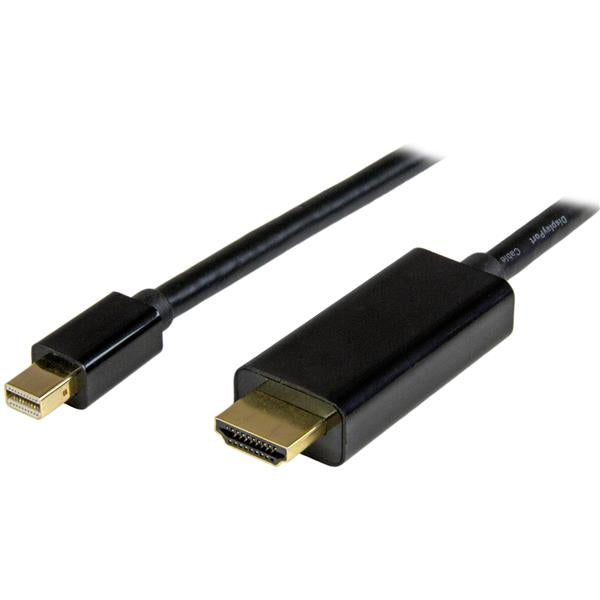 StarTech.com 6.6ft (2m) Mini DisplayPort to HDMI Cable - 4K 30Hz Video - mDP to HDMI Adapter Cable - Mini DP or Thunderbolt 1/2 Mac/PC to HDMI Monitor/Display - mDP to HDMI Converter Cord product image