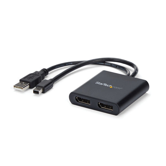 StarTech 2-Port Multi Monitor Adapter - Mini DisplayPort to 2x DisplayPort MST Hub - Dual 4K 30Hz - Video Splitter for Extended Desktop Mode on Windows PCs Only - mDP 1.2 to 2x DP