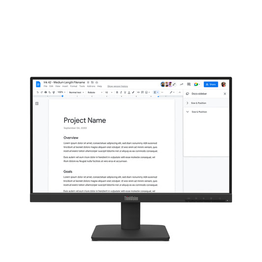 Lenovo ThinkVision S22-4e computer monitor 54.6 cm (21.5") 1920 x 1080 pixels Full HD LED Black product image
