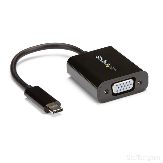 StarTech USB-C to VGA Adapter - Black - 1080p - Video Converter For Your MacBook Pro - USB C to VGA Display Dongle - Upgraded Version is CDP2VGAEC