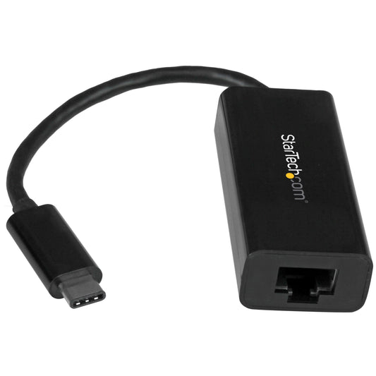 StarTech.com USB-C to Gigabit Ethernet Adapter, Black, Thunderbolt 3 / 4 Compatible, Windows & Mac, RJ45 LAN Network Converter product image