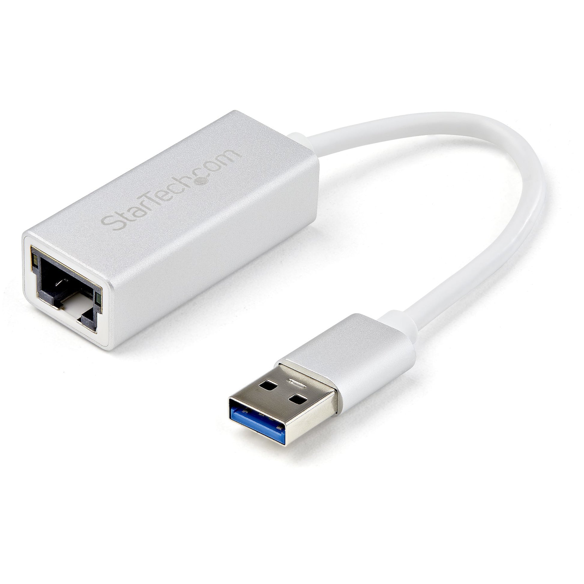 StarTech.com USB 3.0 to Gigabit Network Adapter, Silver, Sleek Aluminum Design for MacBook, Chromebook or Tablet, Native Driver Support product image
