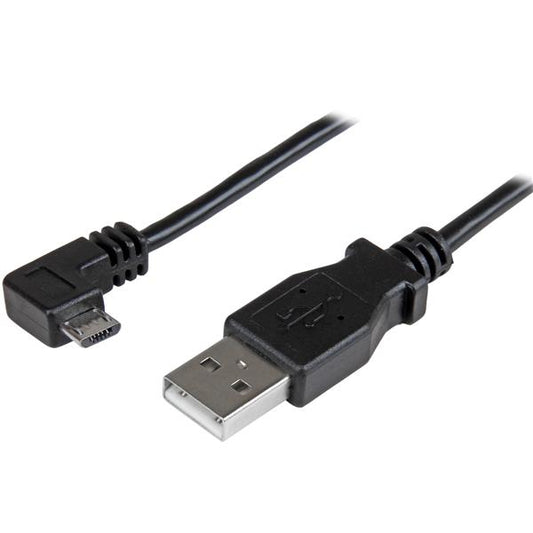 StarTechMicro-USB Charge-and-Sync Cable M/M - Right-Angle Micro-USB - 30/24 AWG - 1 m (3 ft.)