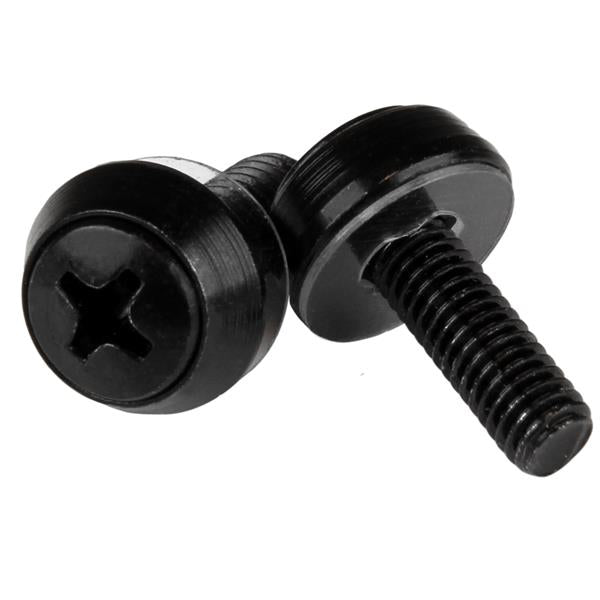 StarTech.com 50-Pack M5 12mm Screws, Mounting Screws for 19" or 10" Server Racks, Cabinets and Enclosures, Black - TAA product image