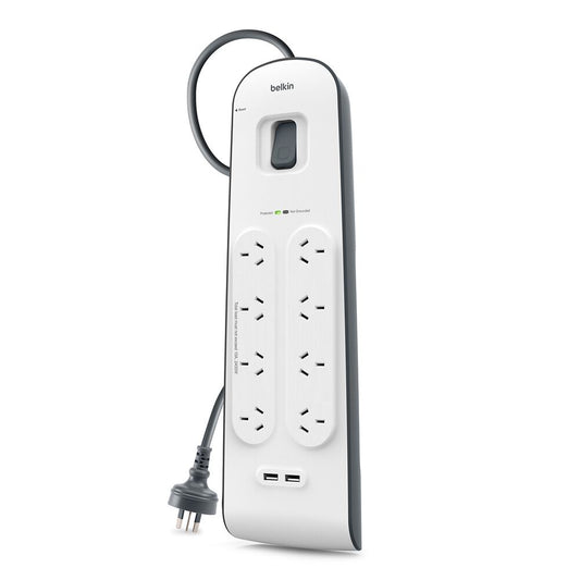 Belkin 8 Outlet with 2M Cord with 2 USB Ports (BSV804AU2M)