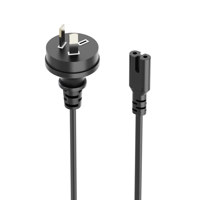 ALOGIC 2M AUS 2 PIN MAINS PLUG TO IEC C7 MTOF (MF-AUS2PC7-02)