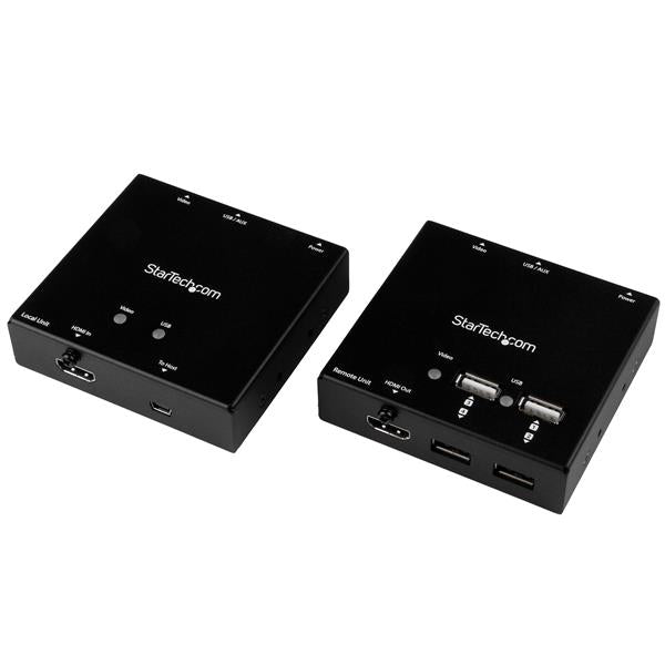 StarTech.com HDMI over CAT6 Extender with 4-port USB Hub - 165 ft (50m) - 1080p - TAA product image
