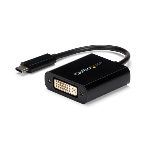 StarTech USB C to DVI Adapter - Black - 1920x1200 - USB Type C Video Converter for Your DVI D Display/Monitor/Projector - Upgraded Version is CDP2DVIEC