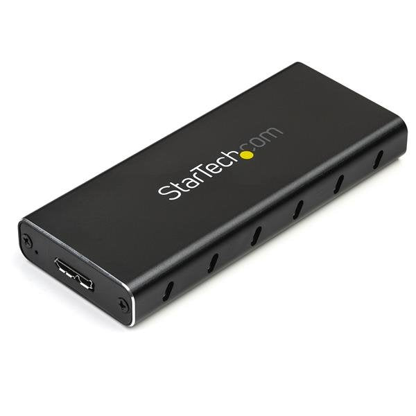 StarTech.com M.2 SSD Enclosure for M.2 SATA SSDs - USB 3.1 (10Gbps) with USB-C Cable - TAA product image