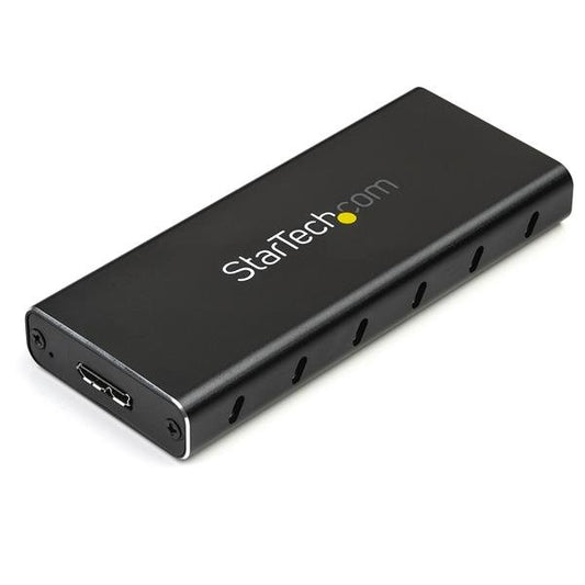 StarTech.com M.2 SSD Enclosure for M.2 SATA SSDs - USB 3.1 (10Gbps) with USB-C Cable - TAA product image