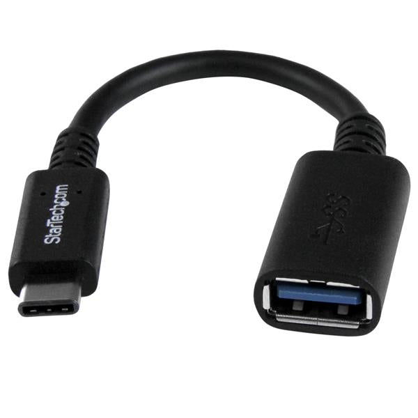 StarTech.com 6in (15cm) USB-C to USB-A Adapter, USB 5Gbps, 3A, USB-C Male to USB-A Female Converter, USB-IF Certified - Thunderbolt Compatible product image