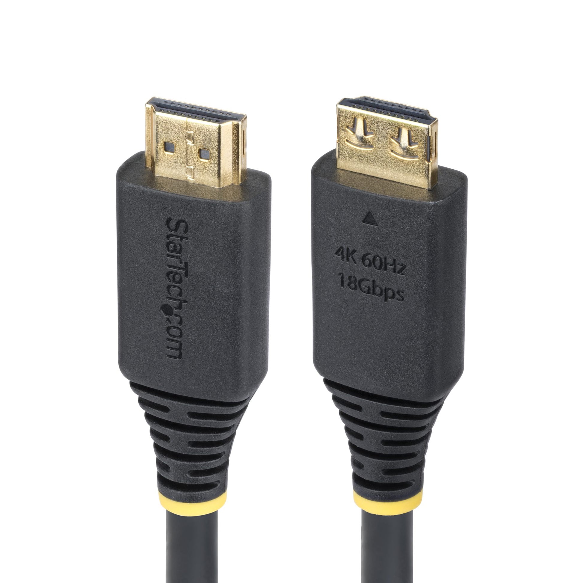 StarTech.com 3ft (91cm) High Speed HDMI Cable with Gripping Connectors, 4K 60Hz/1440p 144Hz, HDR10/HDCP 2.2/ARC, 18Gbps, UHD HDMI Cord for TV/Monitor/Display, TPE Jacket product image