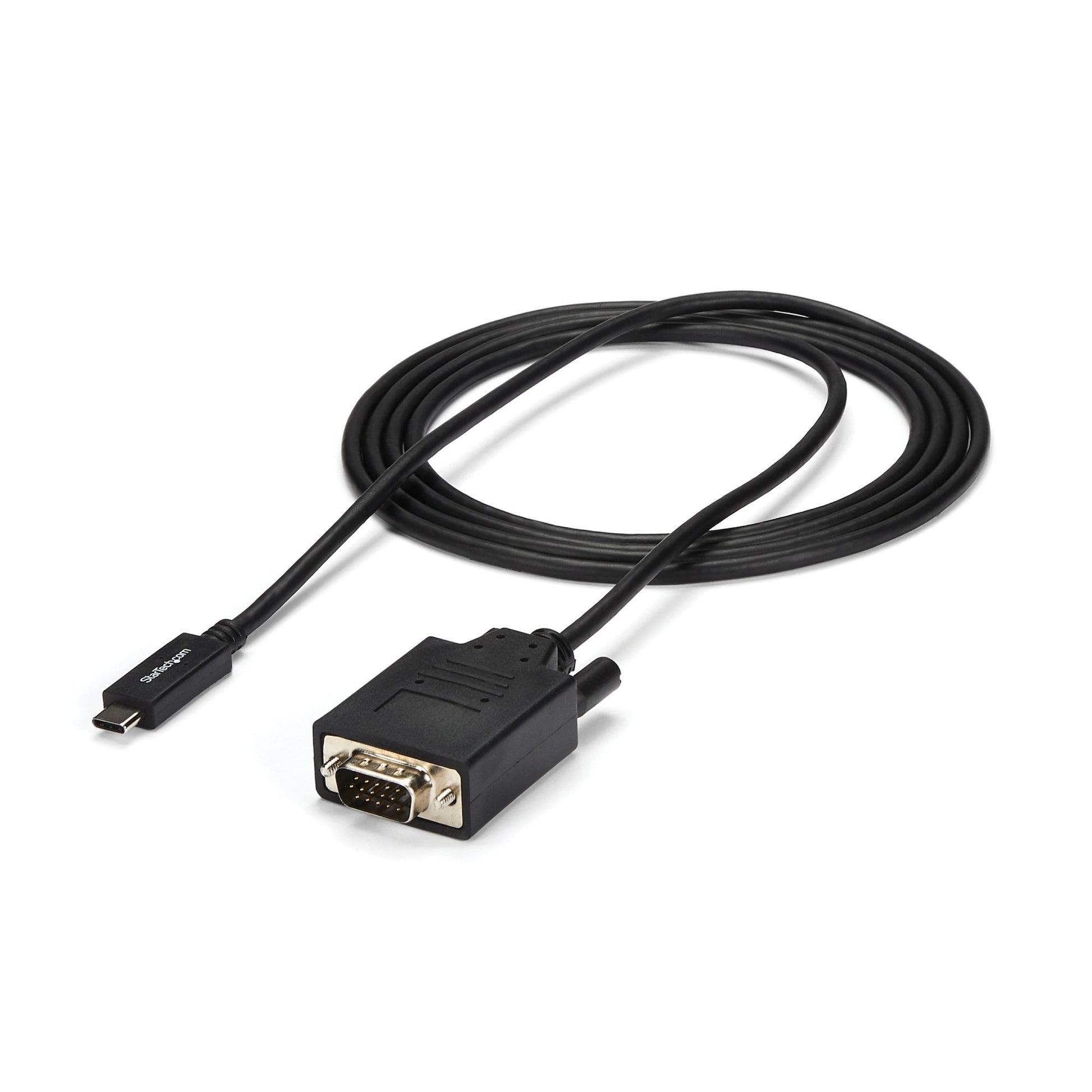 StarTech.com 6.6ft (2m) USB C to VGA Cable - 1920x1200/1080p USB Type C to VGA Video Active Adapter Cable - Thunderbolt Compatible - Laptop to VGA Monitor/Projector - DP Alt Mode HBR2 product image