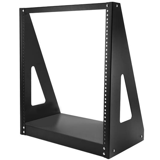 StarTech.com 12U 2-Post Open Frame Desktop Server Rack, 19in Compact Space-Saving Floor IT Rack with 350lb (160kg) Weight Capacity product image