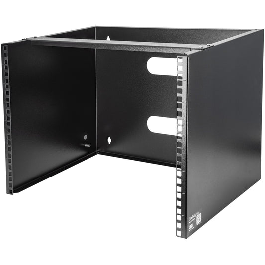 StarTech.com 8U Wall Mount Network Rack - 14 Inch Deep (Low Profile) - 19" Patch Panel Bracket for Shallow Server and IT Equipment, Network Switches - 80lbs/36kg Weight Capacity, Black - TAA product image