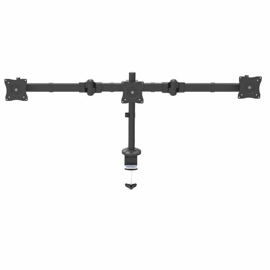 StarTech Desk Mount Triple Monitor Arm - Ergonomic VESA 3 Monitor Mount up to 27" - Articulating & Height Adjustable Pole Mount - Tilt/Swivel/Rotate LCD/LED Screen - Desk Clamp/Grommet