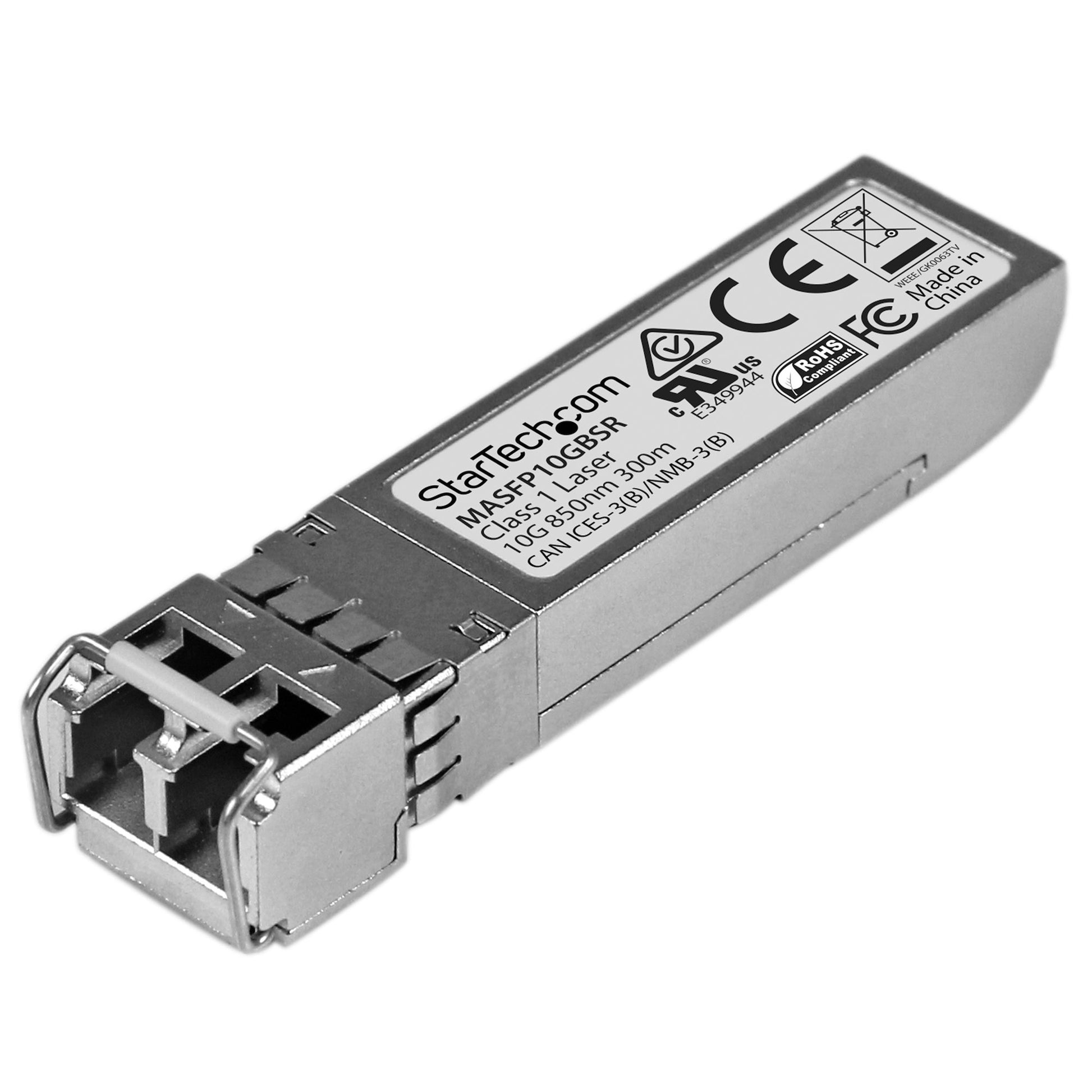 StarTech.com Cisco Meraki MA-SFP-10GB-SR Compatible SFP+ Module - 10GBASE-SR - 10GbE Multimode Fiber MMF Optic Transceiver - 10GE Gigabit Ethernet SFP+ - LC 300m - 850nm - DDM Cisco Meraki… product image