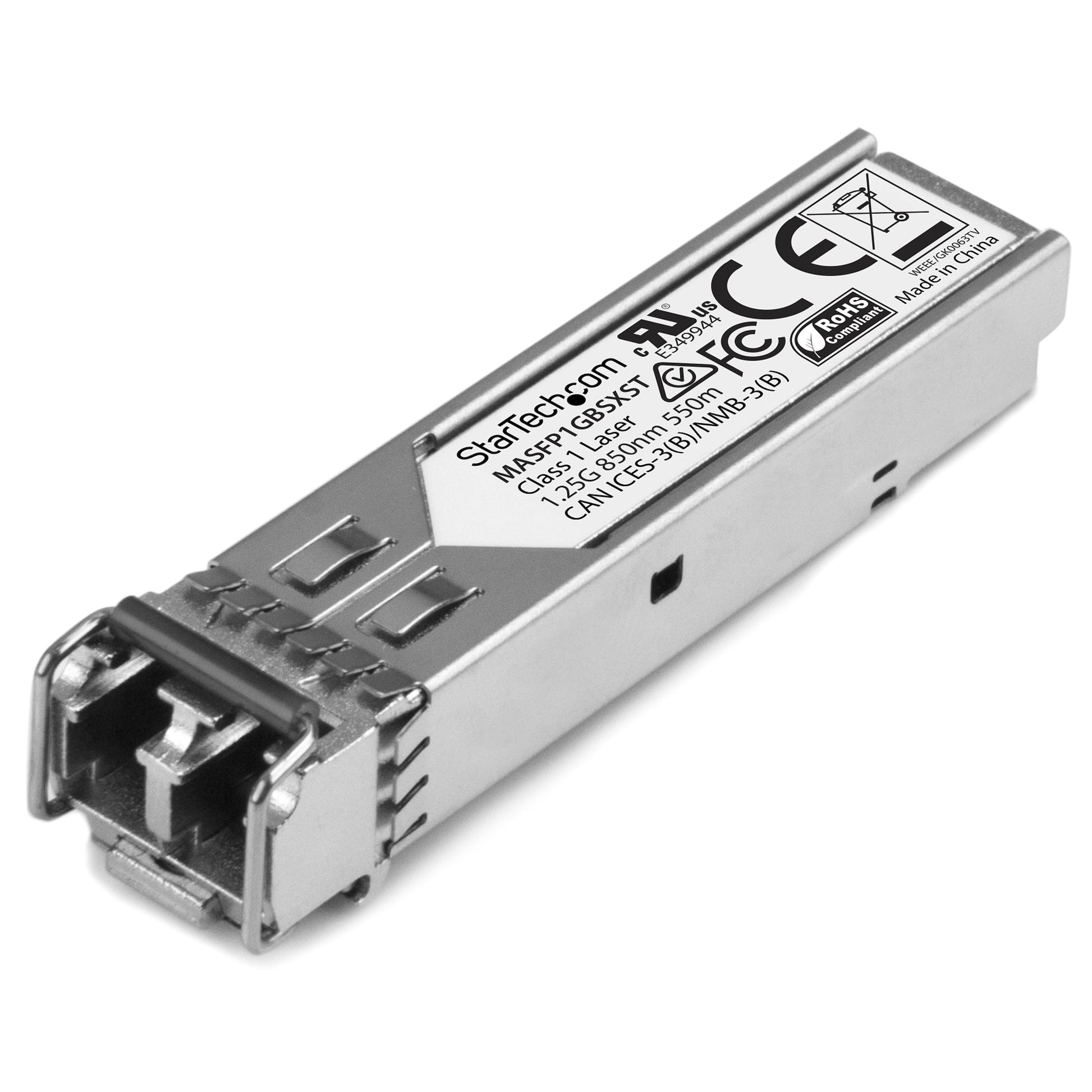 StarTech.com Cisco Meraki MA-SFP-1GB-SX Compatible SFP Module - 1000BASE-SX - 1GbE Multimode Fiber MMF Optic Transceiver - 1GE Gigabit Ethernet SFP - LC 550m - 850nm - DDM Cisco Meraki MS22… product image