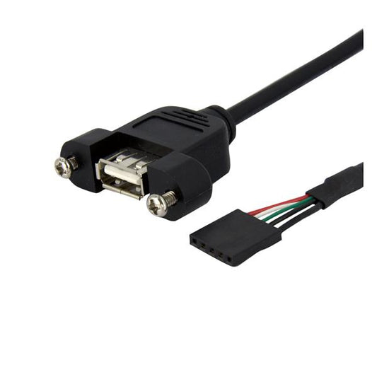 StarTech.com 3 ft Panel Mount USB Cable - USB A to Motherboard Header Cable F/F product image