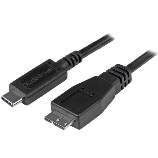 StarTech.com 1.6ft (50cm) USB-C to Micro USB-B Cable, USB 10Gbps, Data Cord, 3A, USB C to Micro-B Data Transfer Cable product image