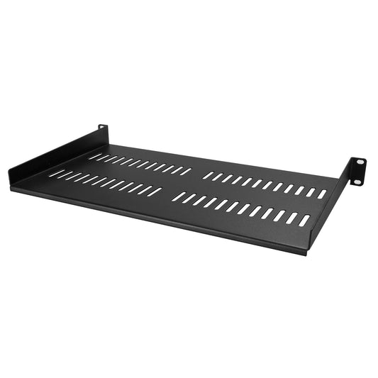 StarTech.com 1U Server Rack Shelf - Universal Vented Rack Mount Cantilever Tray for 19" Network Equipment Rack & Cabinet - Heavy Duty Steel - Weight Capacity 44lb/20kg - 10" Deep Shelf, Bla… product image