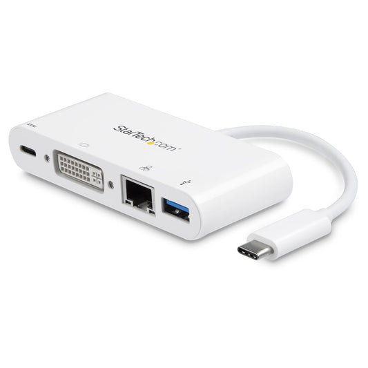 StarTech.com USB C Multiport Adapter - USB-C to DVI-D (Digital) Video Adapter with 60W Power Delivery Passthrough...