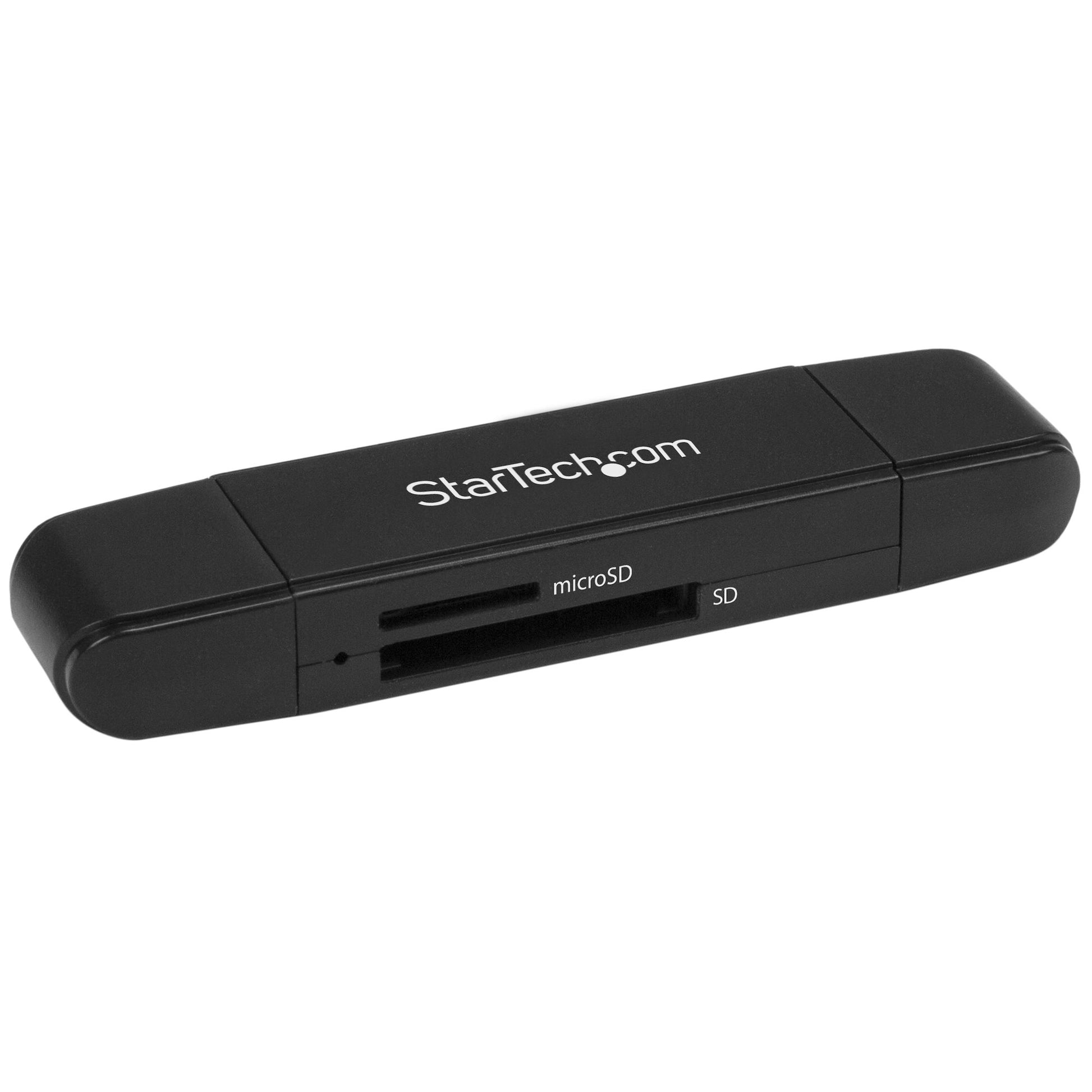 StarTech.com USB C and USB 3.0 SD Card Reader, USB Memory Card Reader, SD, microSD, MMC, UHS-I, USB-C & USB-A Card Adapter - Works with any Operating System product image