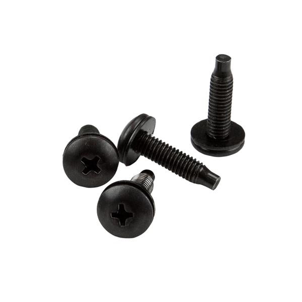StarTech.com 50-Pack 10-32 19mm Screws,Mounting Screws for 19" or 10" Server Racks, Cabinets and Enclosures, Black - TAA product image